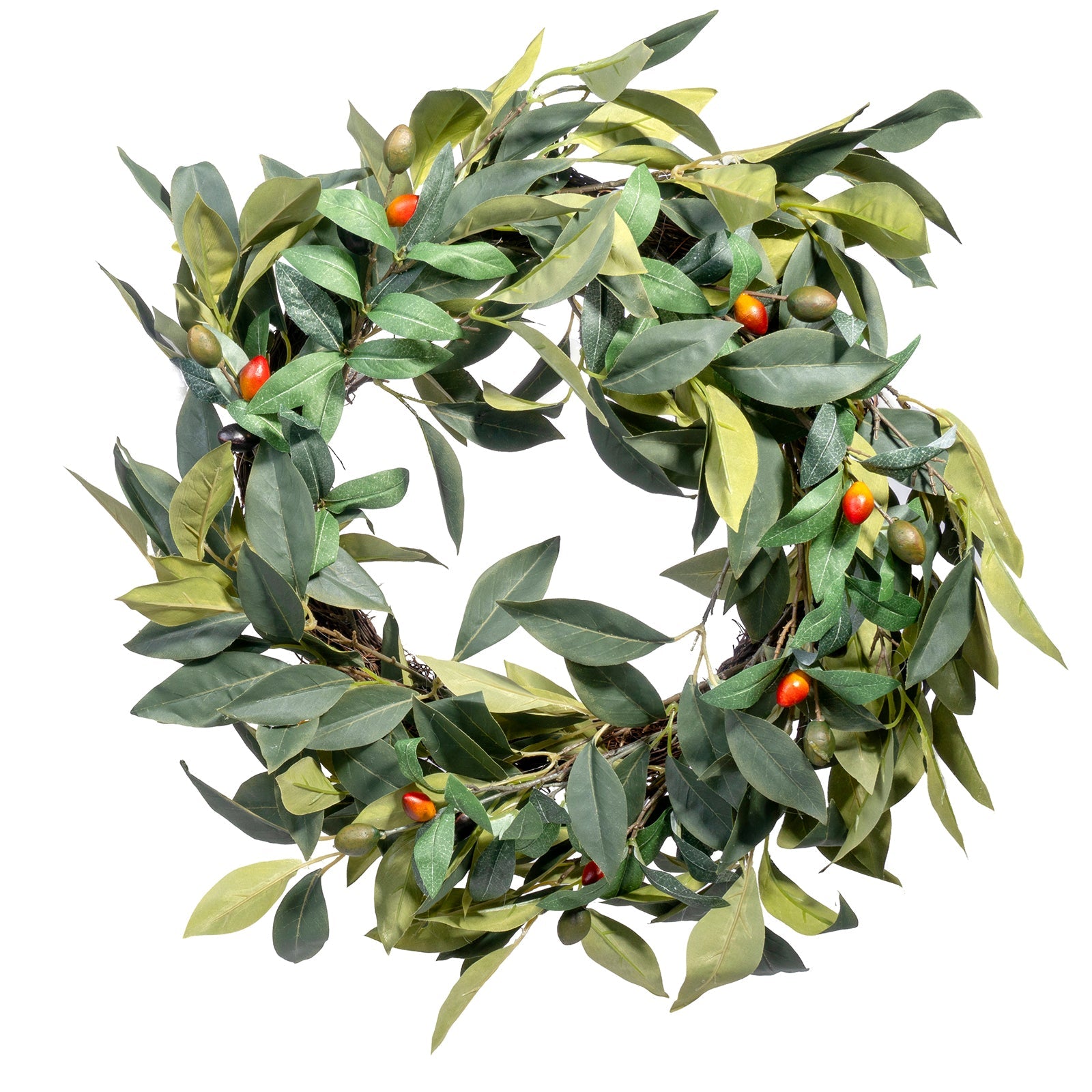 Red Co. 22 Olive Leaf All-Season Wreath, Door Backdrop Ornaments, Home Décor Collection