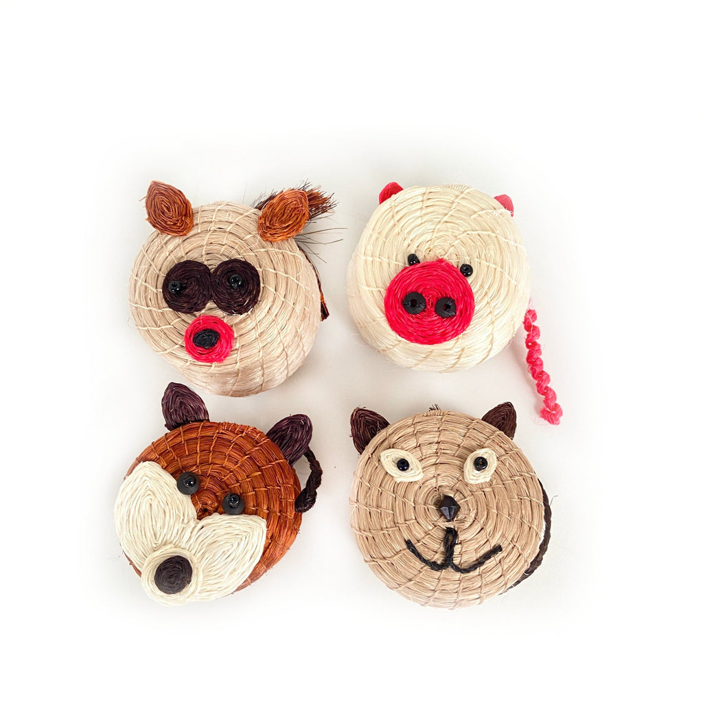 Animal Lidded Basket - Set of 4