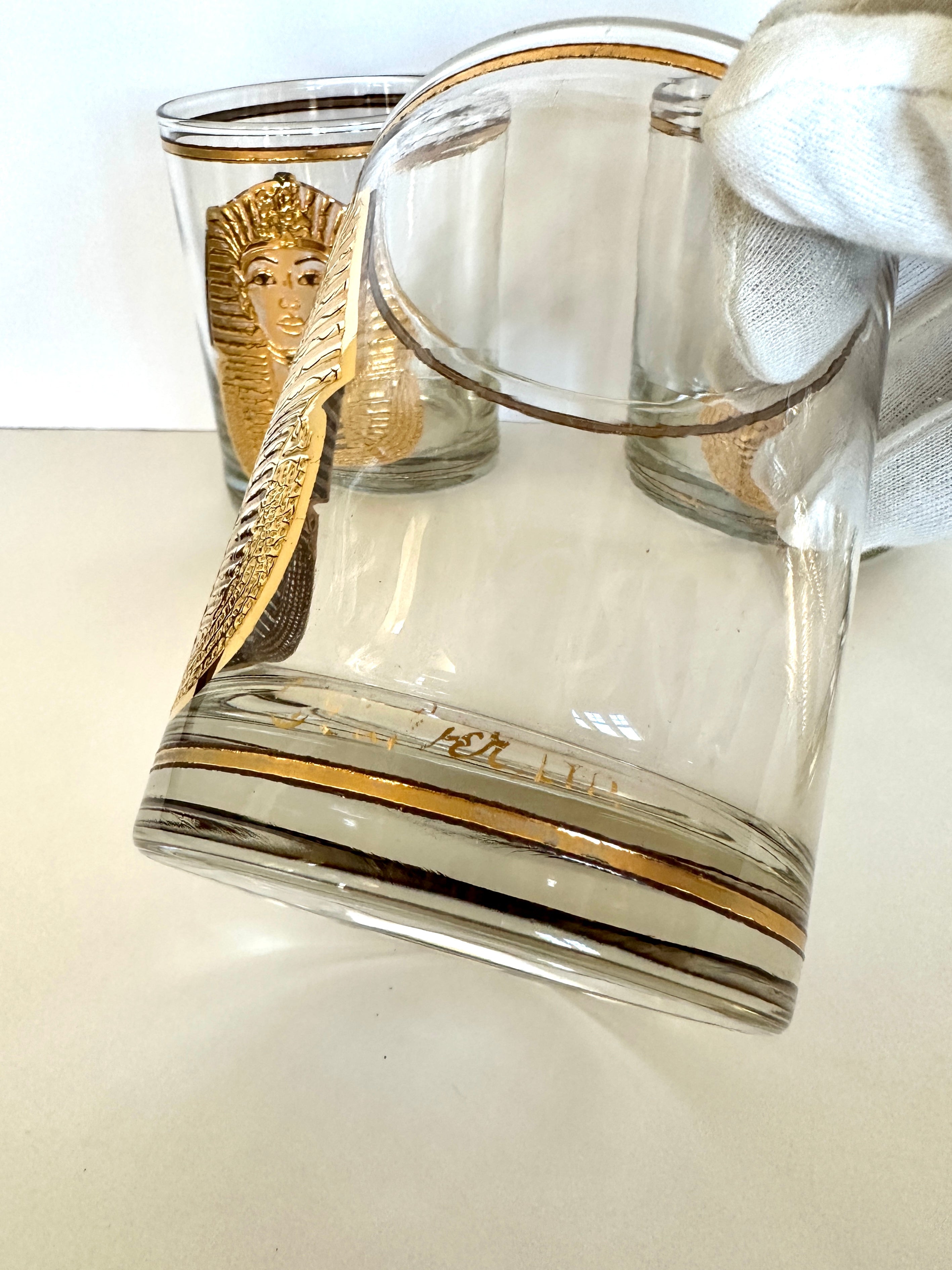 Culver Egyptian King Tut Rocks Glasses