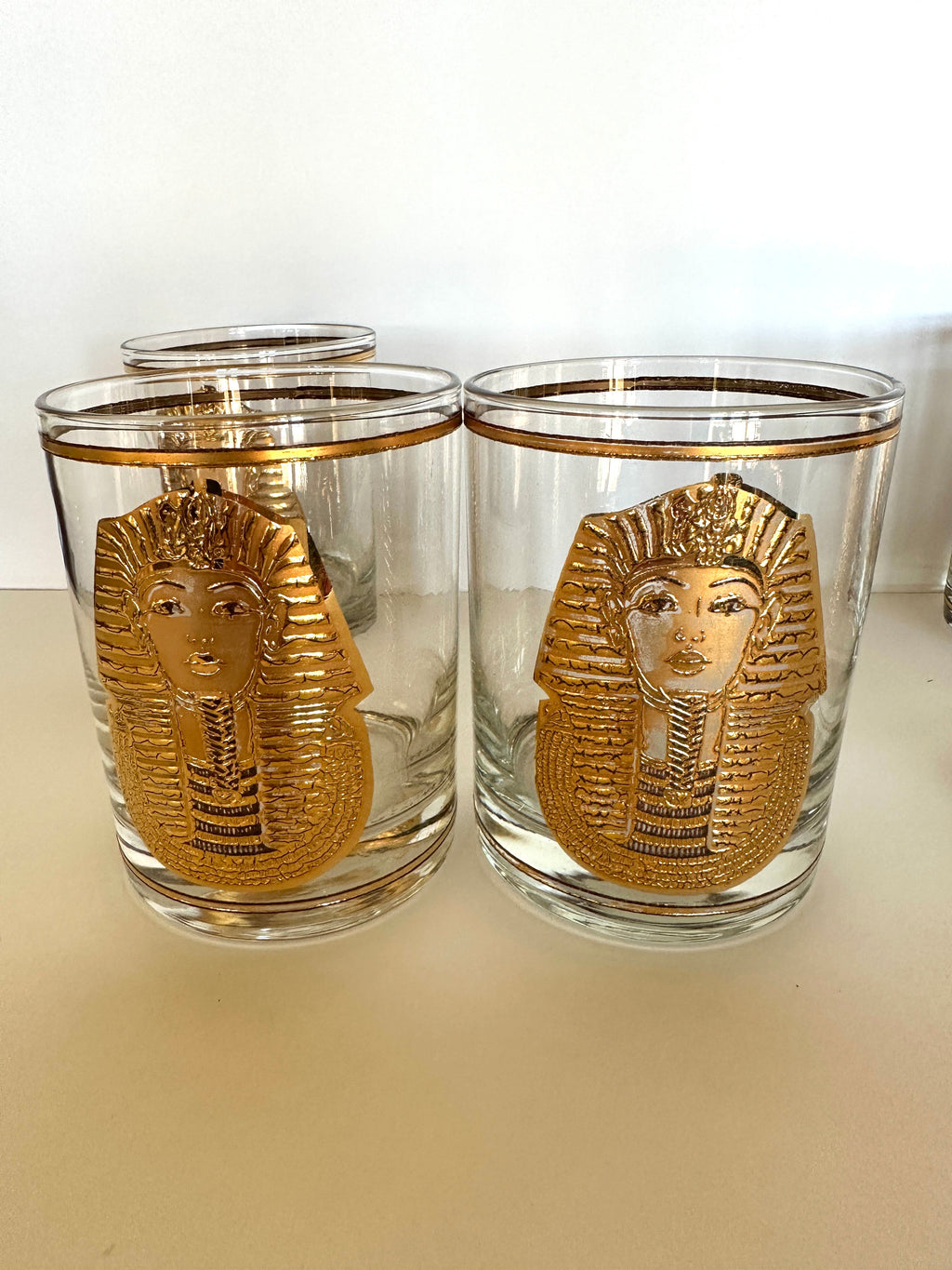 Culver Egyptian King Tut Rocks Glasses
