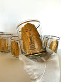 Culver Egyptian King Tut Rocks Glasses