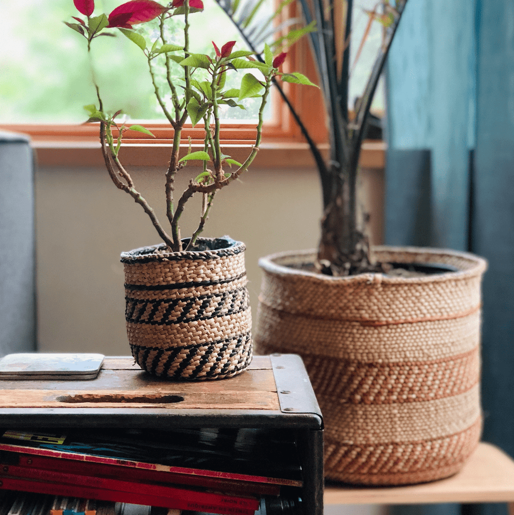Iringa Traditional Stripe Basket - Auburn Large