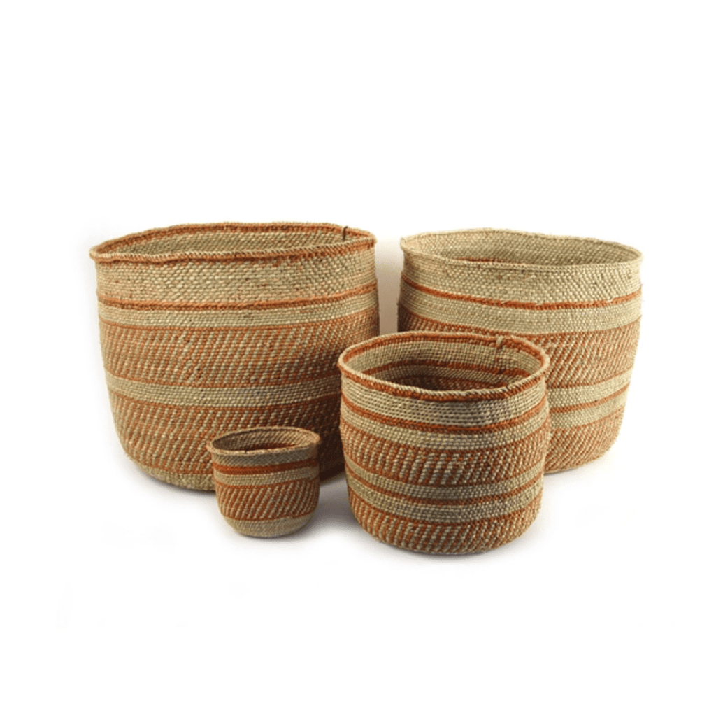 Iringa Traditional Stripe Basket - Auburn Large