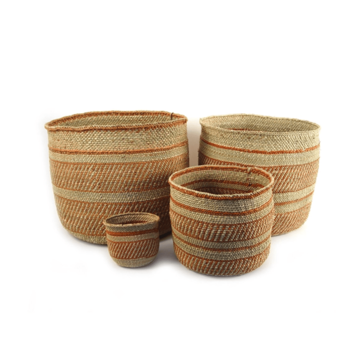 Iringa Traditional Stripe Basket - Auburn Large