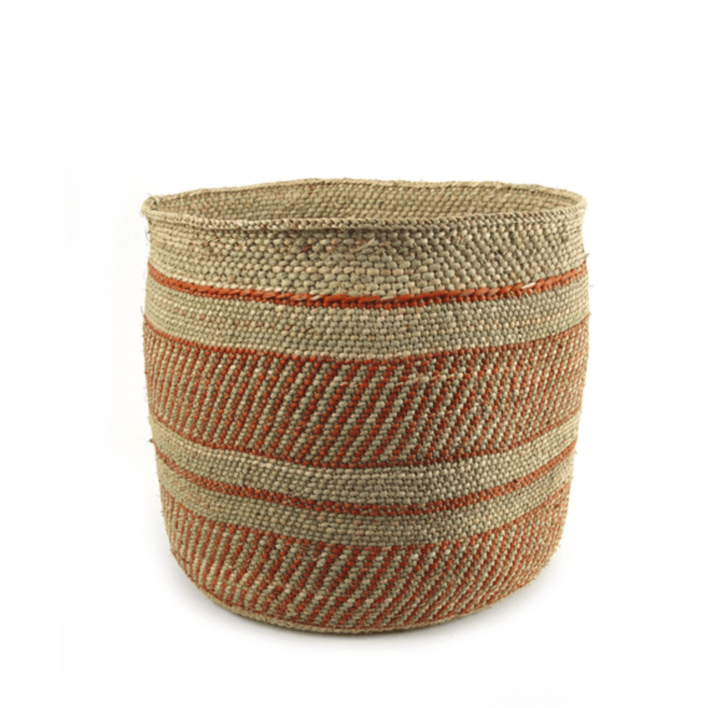 Iringa Traditional Stripe Basket - Auburn XL