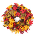Red Co. Autumn Colors Festive Fall Thanksgiving Door Wreath with Maple Leaves - 20