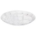 Premium Acrylic 4-Compartment Chip & Dip Salad Snack Dessert Appetizer Serving Diamond Cut Tray