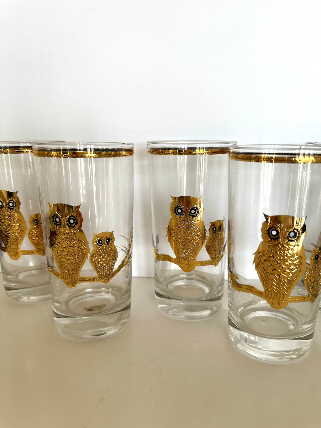 Culver Turtle and Owl Highball Glasses (in their original box)