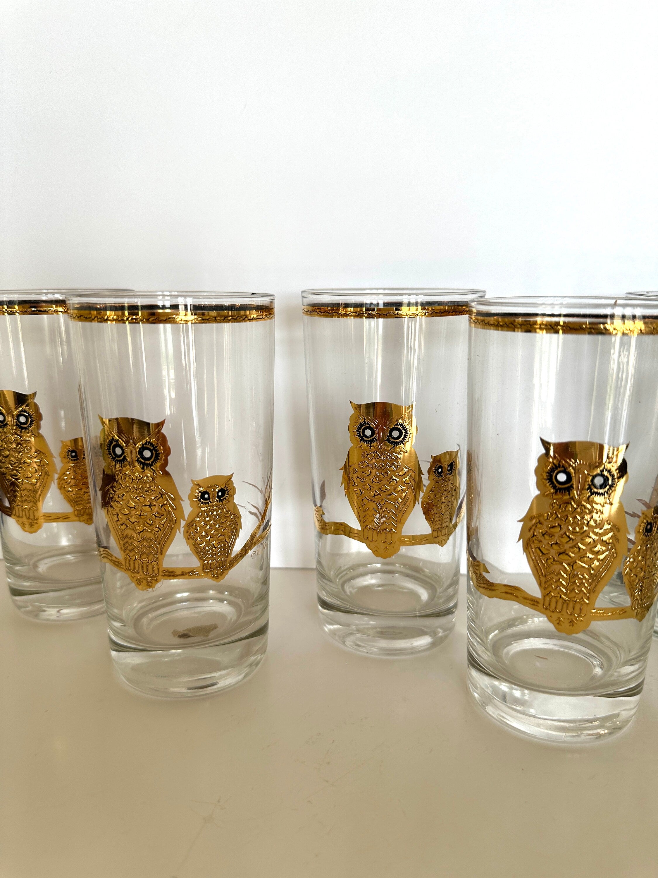 Culver Turtle and Owl Highball Glasses (in their original box)