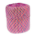 Fuchsia Basket with Lid Hand-Woven from Palm Fiber in Mexico - Tiger in Fuchsia