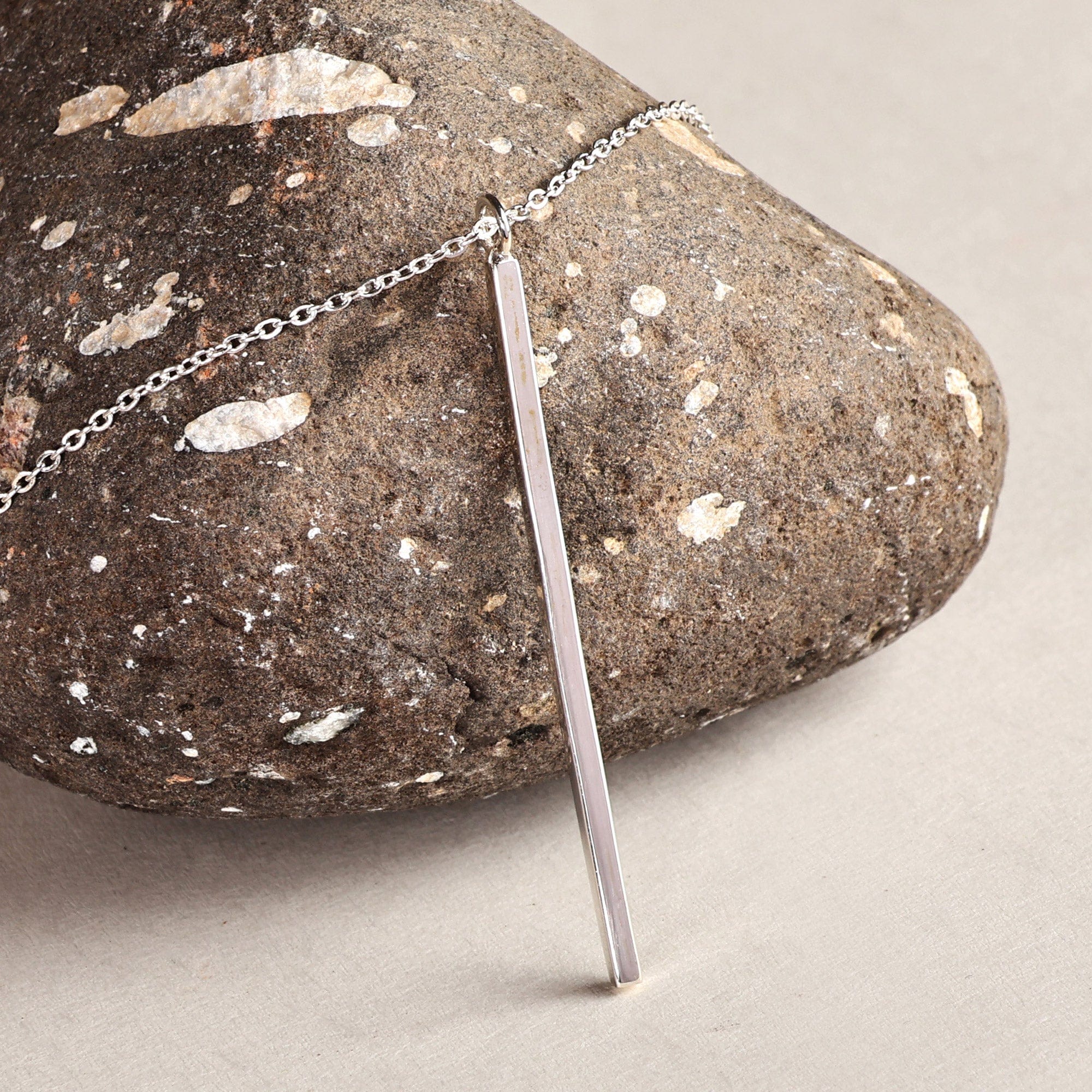 High-Polished Sterling Silver Minimalist Pendant Necklace - Yerevan's Elegance